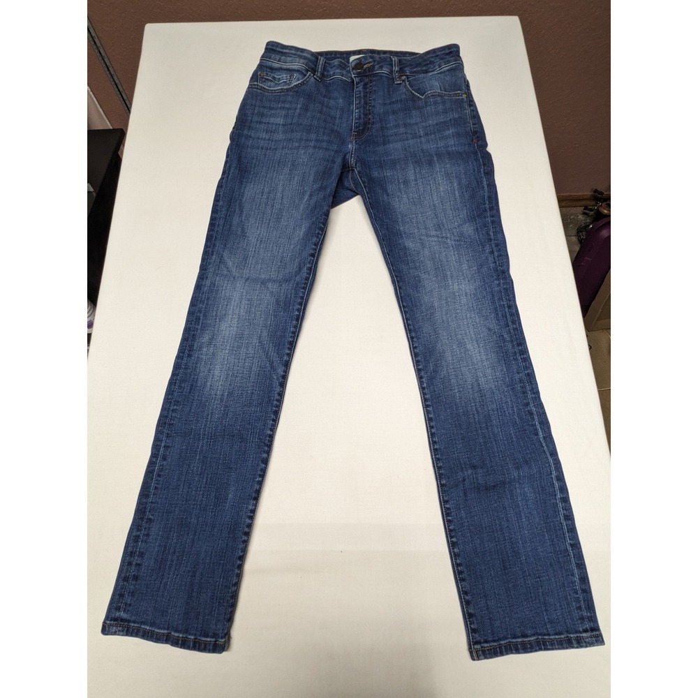 Warp + Weft Amsterdam Slim Jeans Womens 31x30 Medium Wash Blue Stretch Denim AMS
